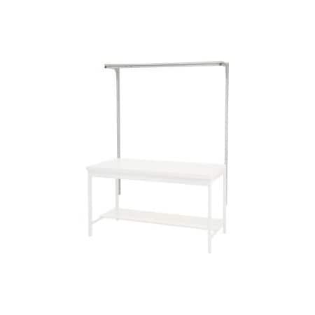 Global Equipment Uprights W/ Laminate Square Edge, 60"W, Gray 651431